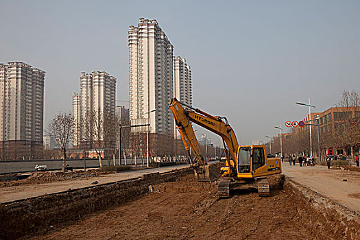 道路建设工地