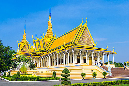 宝座,皇宫,金边,柬埔寨,亚洲