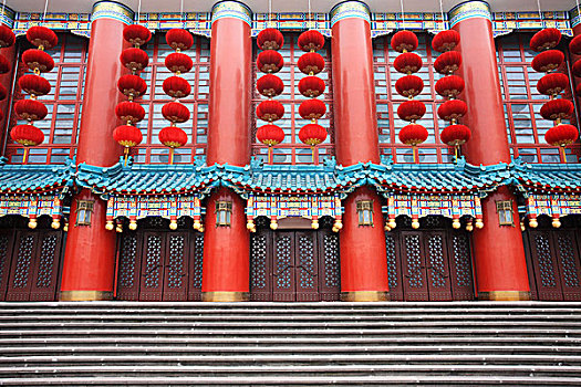 传统,中国,建筑
