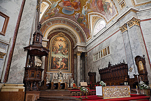 古典,大教堂,最大,祭坛装饰品,全球,欧洲,匈牙利,埃斯泰尔戈姆