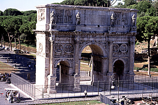 罗马,君士坦丁凯旋门,胜利,桥,上方