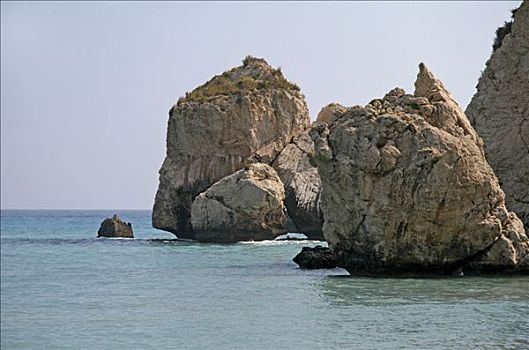 阿芙罗狄蒂,石头,靠近,帕福斯,塞浦路斯