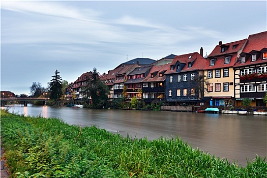 河,外部,房子,班贝格,德国