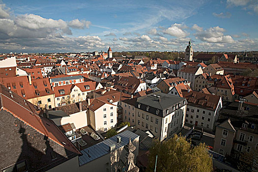屋顶,老城,雷根斯堡,德国,世界遗产