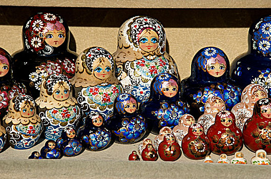 俄罗斯,彼得斯堡,俄罗斯套娃,娃娃,户外市场,使用,河,操作,信息