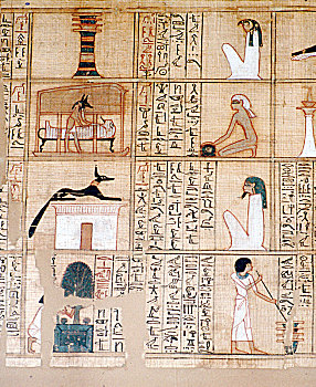 纸莎草,阿努比斯,古埃及,10世纪,世纪,艺术家,未知