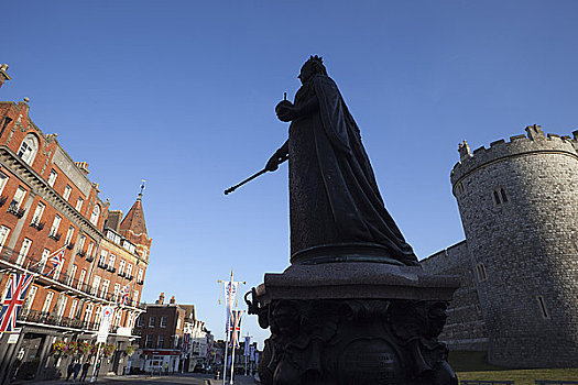 英格兰,伯克郡,温莎公爵,温莎城堡,维多利亚皇后,雕塑