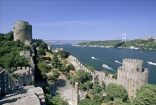 土耳其,伊斯坦布尔,博斯普鲁斯海峡,要塞,欧洲