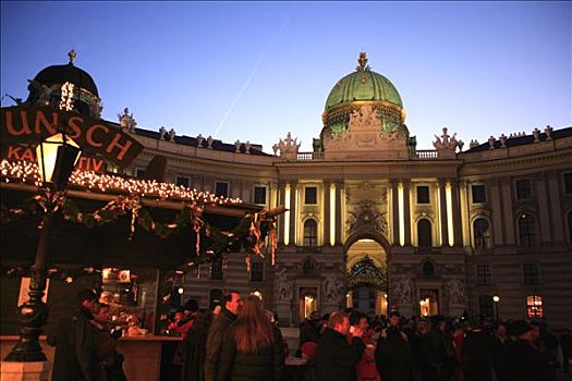 奥地利,维也纳,米歇尔广场,圣诞节