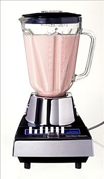 草莓奶昔,搅拌机