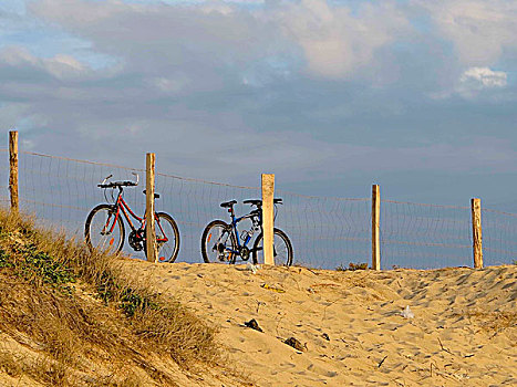 自行车,靠近,海滩