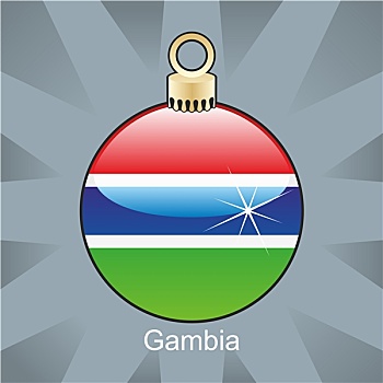 冈比亚,旗帜,圣诞节,形状