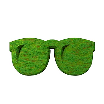 3d眼镜,草丛