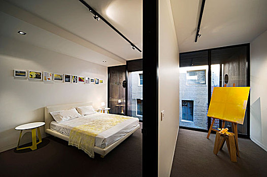 卧室,分隔,房子,墨尔本,澳大利亚,建筑师,洞穴,2008年