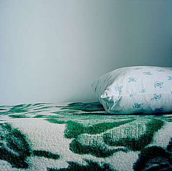 特写,酒店,房间,床,遮盖,枕头,亮光,花,设计,正面,墙壁,阿塞拜疆,八月,2009年