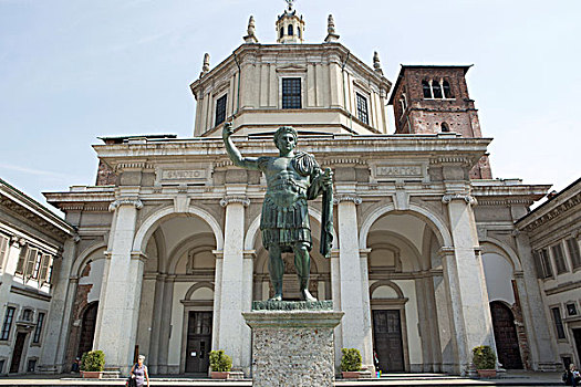 大教堂,马焦雷湖,米兰,伦巴第,意大利,欧洲
