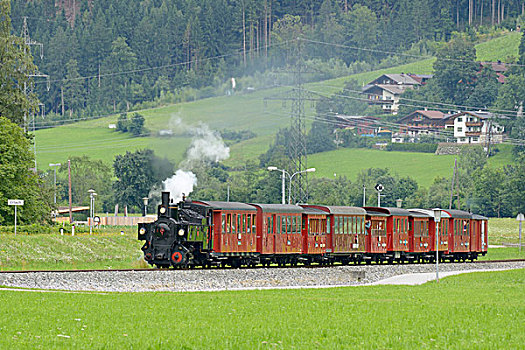 铁路,蒸汽机,提洛尔,奥地利,欧洲