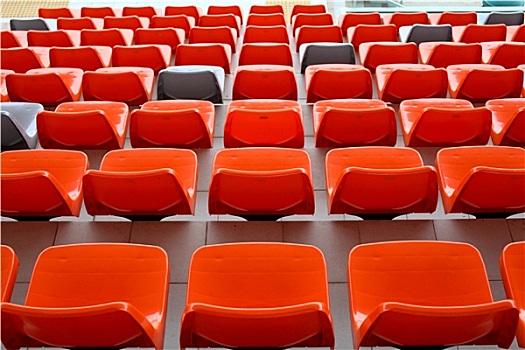 红色,观众,座椅,体育场