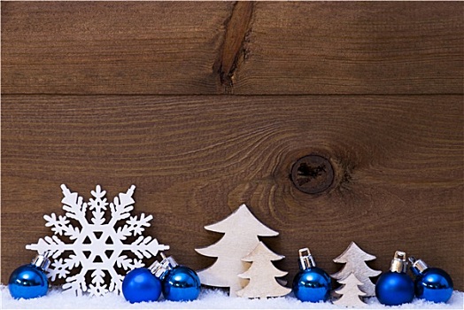 蓝色,圣诞贺卡,装饰,雪,留白