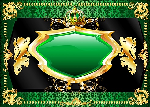 皇家,模版,卡,绿色