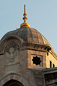 华丽,建筑,球形,屋顶,金色,尖顶,伊斯坦布尔,土耳其