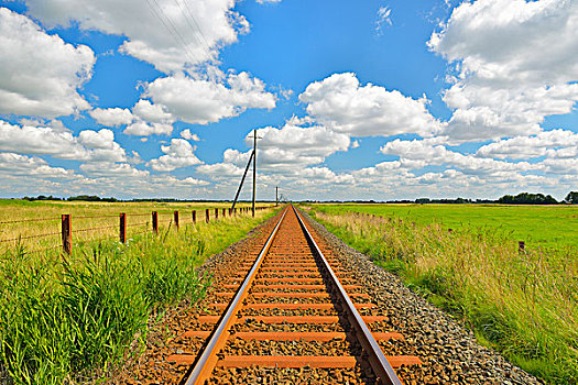铁路,夏天,石荷州,德国