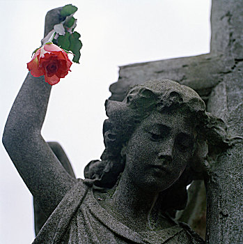 雕塑,红玫瑰,伦敦,英国