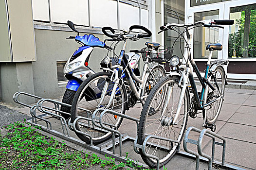 自行车,摩托车,萨克森,德国,欧洲