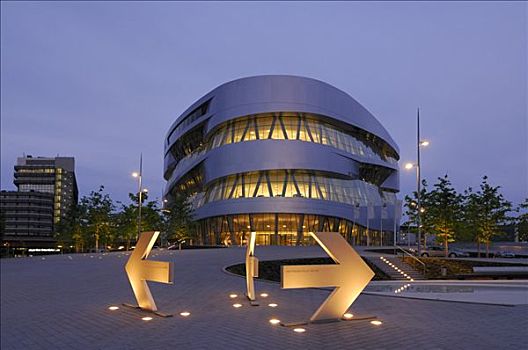 奔驰博物馆,斯图加特,巴登符腾堡,德国,欧洲