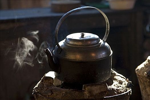 缅甸,茶壶,燃烧