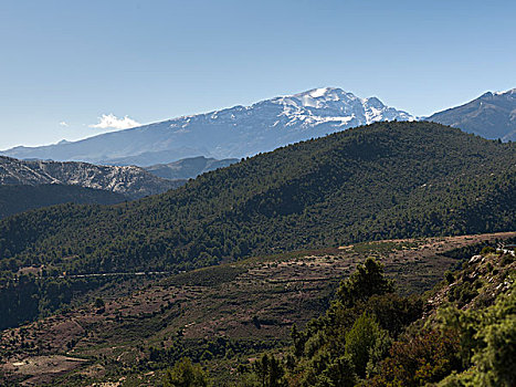 俯拍,山谷,山,阿特拉斯山脉,摩洛哥