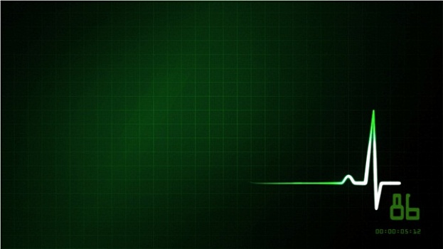 绿色,心电图,显示器,背景
