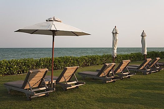 沙滩伞,海湾地区,泰国,省