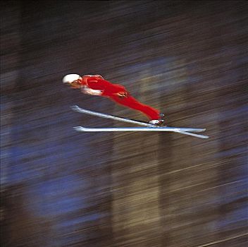 滑雪,跳台滑雪,冬季运动,移动,动感