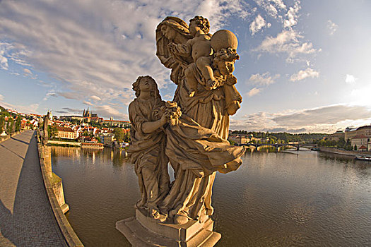 查理大桥,巴洛克,雕塑,18世纪,历史,中心,世界自然文化遗产,捷克共和国