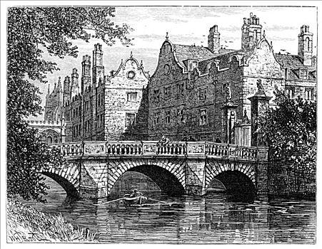 大学,剑桥,19世纪,艺术家,未知