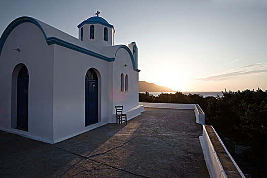 教堂,卡帕索斯,爱琴海岛屿,爱琴海,希腊,欧洲