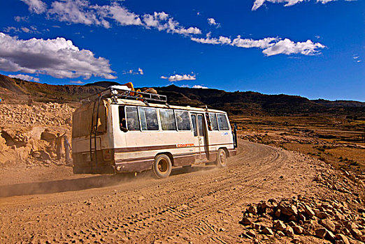 巴士,尘土,道路,埃塞俄比亚,非洲