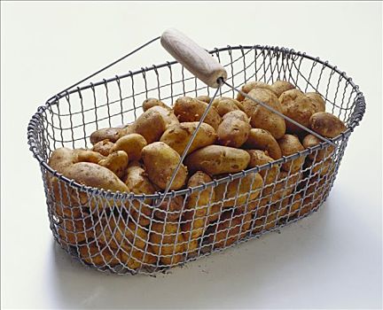 土豆,意大利,铁丝篮