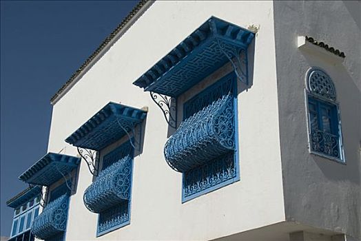窗户,房子,迦太基,突尼斯,北非