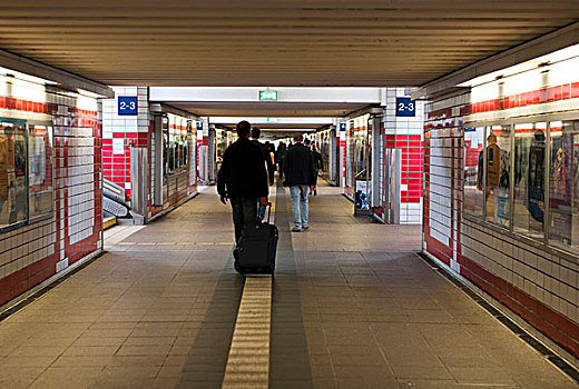 中央车站,进入,平台,曼海姆,巴登符腾堡,德国,欧洲