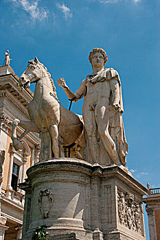 雕塑,双子座,比萨饼,坎皮多利奥,罗马,意大利