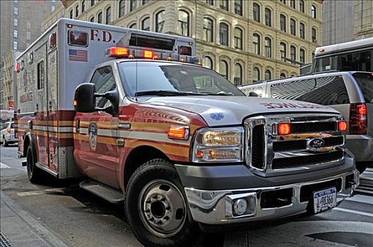 救护车,纽约,消防队,城市,职业,曼哈顿,美国
