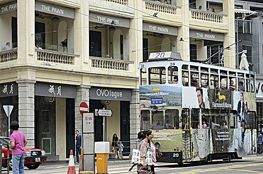 对虾,有轨电车,道路,湾仔,香港