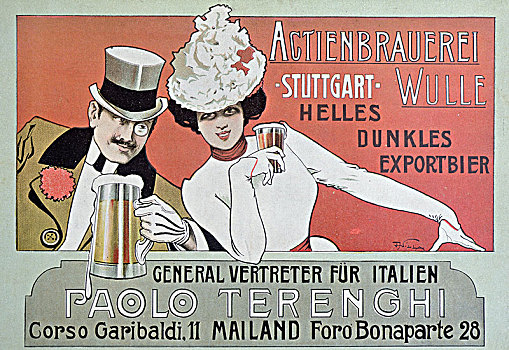 广告,海报,德国,啤酒,意大利