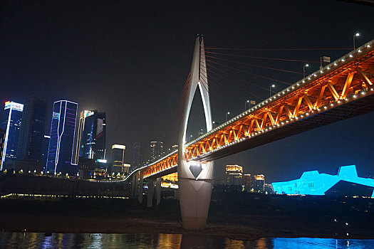 长江大桥,夜景