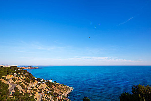 伊比萨岛,地中海,风景,圣荷塞,巴利阿里群岛,西班牙