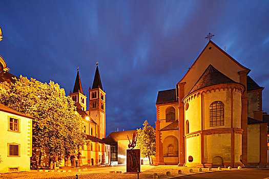 维尔茨堡,大教堂,高校,教堂,弗兰克尼亚,巴伐利亚,德国,欧洲