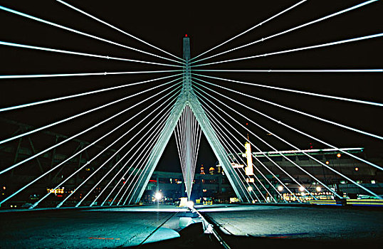 吊桥,山,桥,波士顿,马萨诸塞,美国