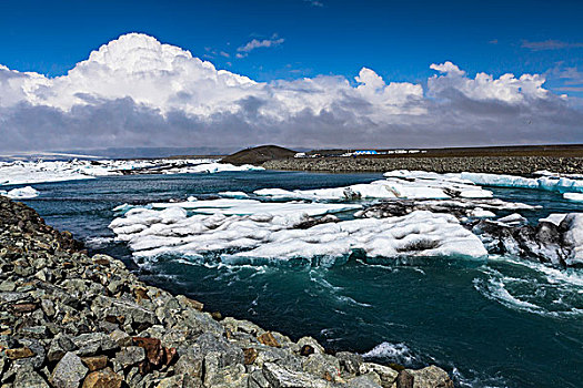 风景,海岸线,冰,结冰,湖水,杰古沙龙湖,冰岛